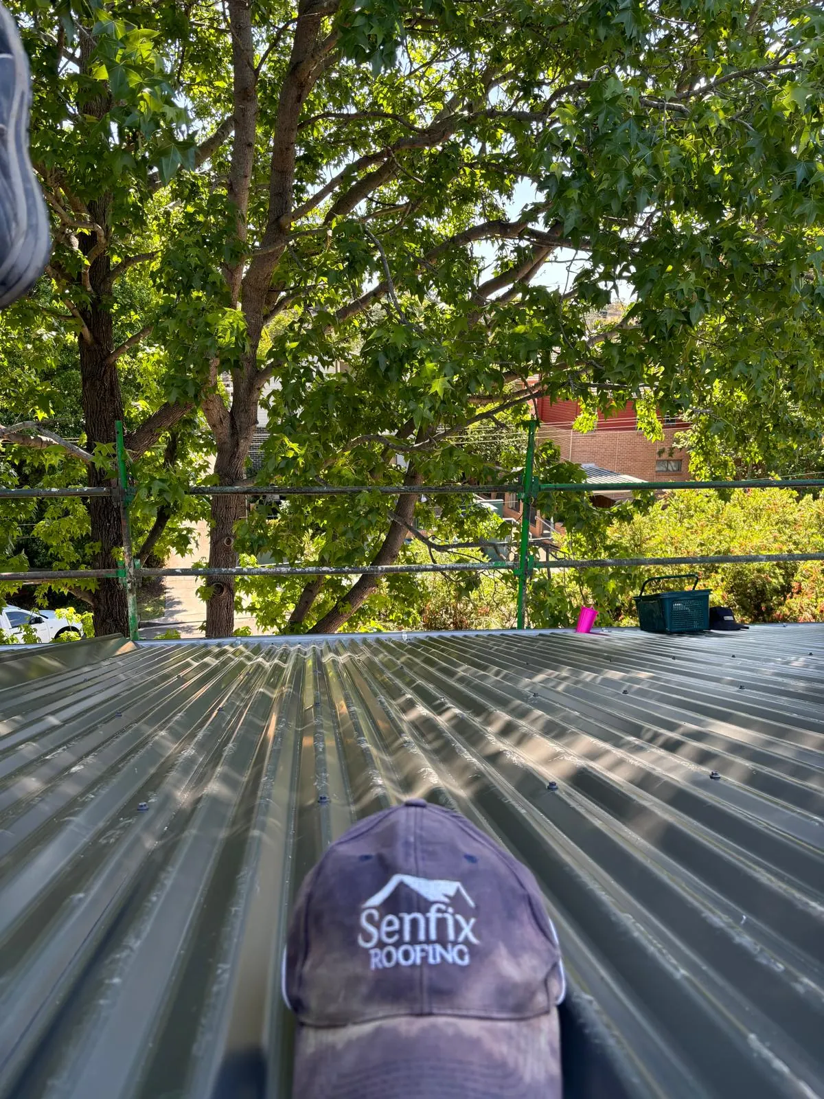 COLORBOND roof installation progress