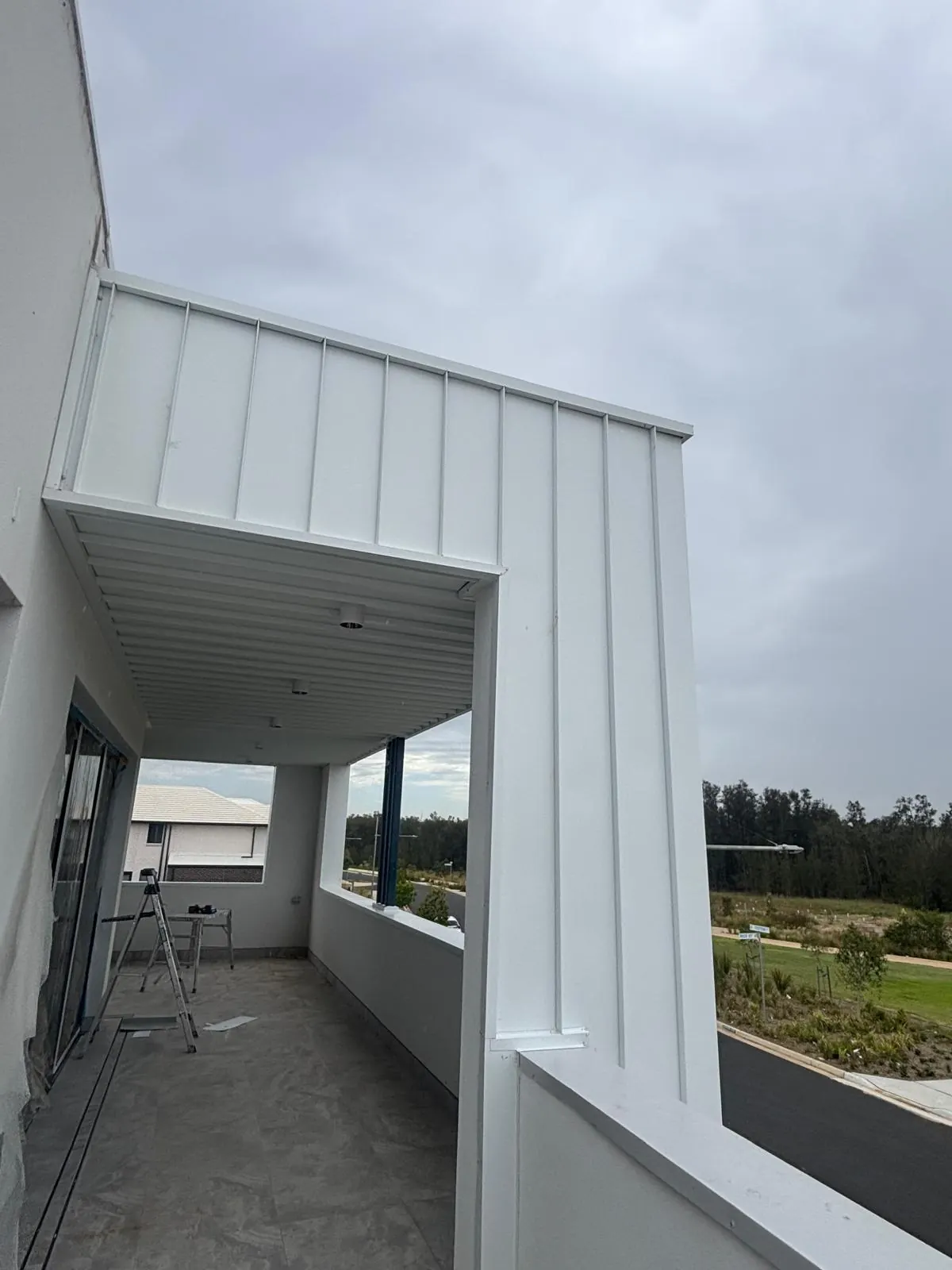 White COLORBOND wall cladding and soffit